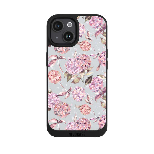 Apple iPhone 15 NIVOpure Pastel Magic Hydrangea Floral Watercolor Pink