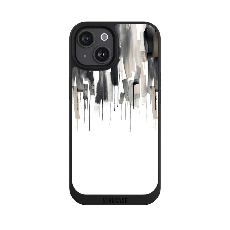 iPhone 15 NIVOpure Watery Stripes Japandi Black