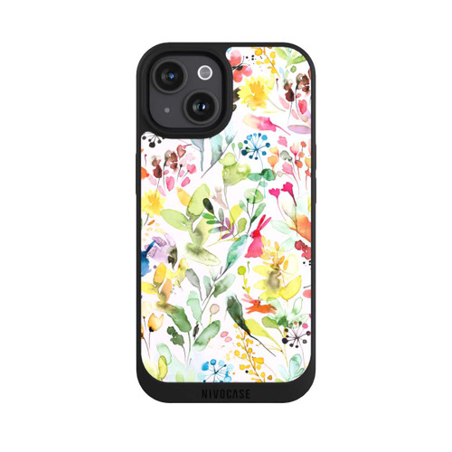 Apple iPhone 15 NIVOpure Wild Flowers Meadow Pink