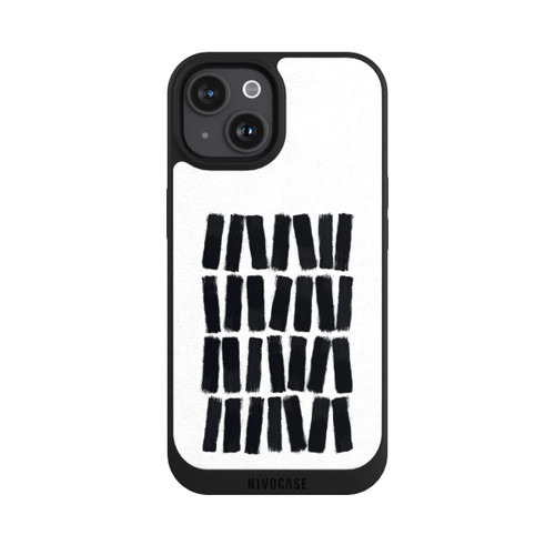 Apple iPhone 15 NIVOpure Black Brush Strokes
