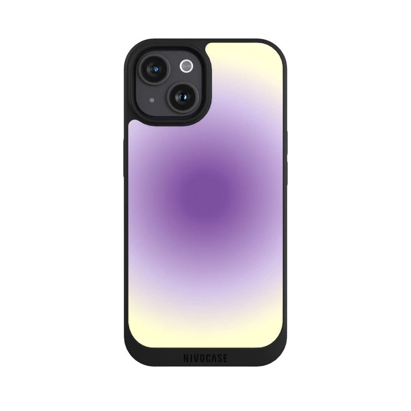 iPhone 15 NIVOpure Aura purple yellow circle