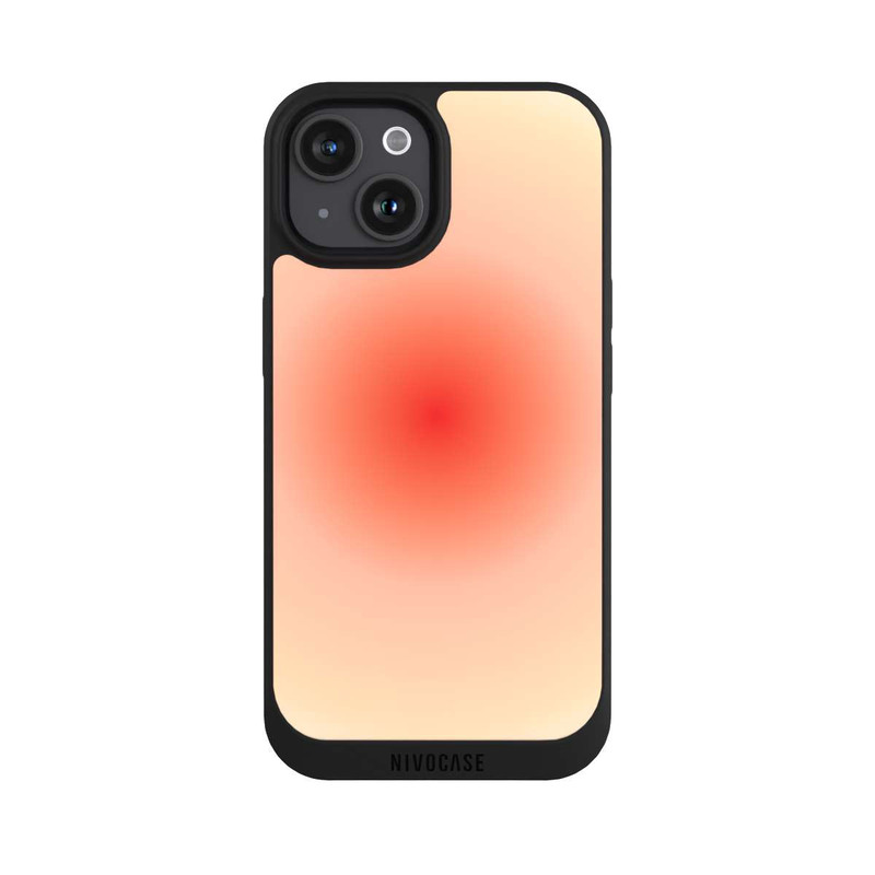 iPhone 15 NIVOpure Aura orange circle