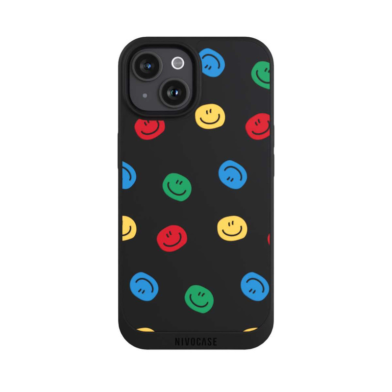 iPhone 15 NIVOpure Smile Motif coloré