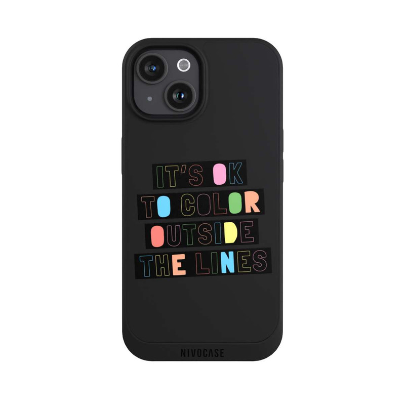 iPhone 15 NIVOpure Color Outside The Line Transparent