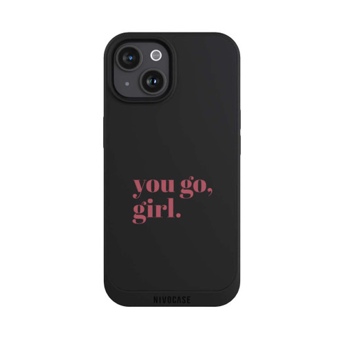 Apple iPhone 15 NIVOpure You Go Girl Rosa Transparent