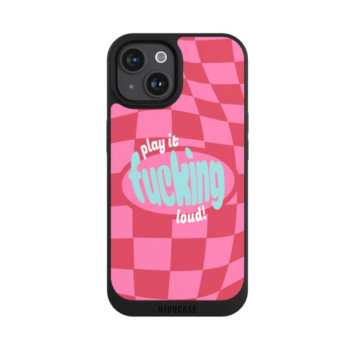 Apple iPhone 15 NIVOpure Play Fucking Loud Kariert