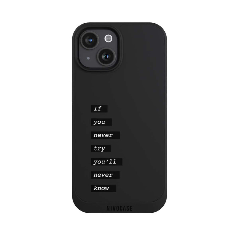 iPhone 15 NIVOpure If You Try Black Transparent