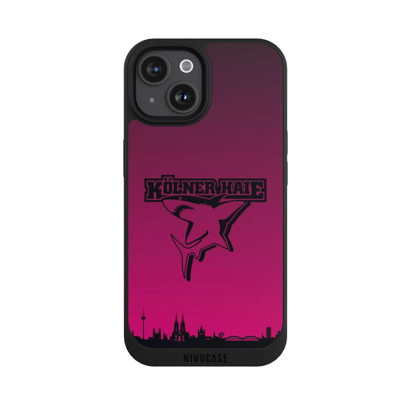 iPhone 15 NIVOpure Kölner Haie Skyline Pink