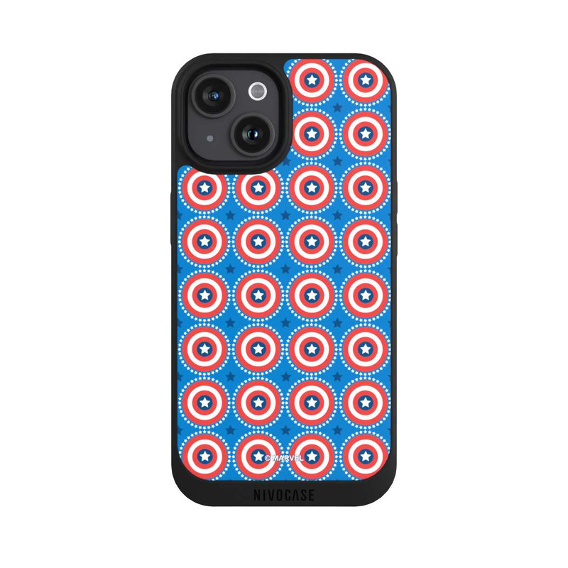 iPhone 15 NIVOpure Captain American Shield Pattern