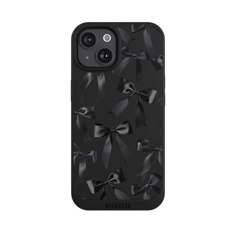 iPhone 15 NIVOpure Black Satin Bow