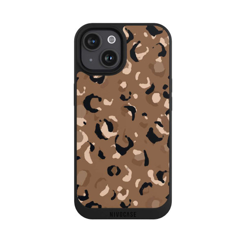 Apple iPhone 15 NIVOpure Leo Muster Braun