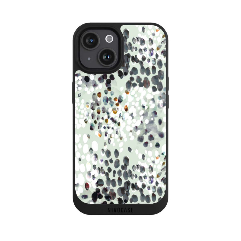 iPhone 15 NIVOpure Modern Splash Pattern on Green