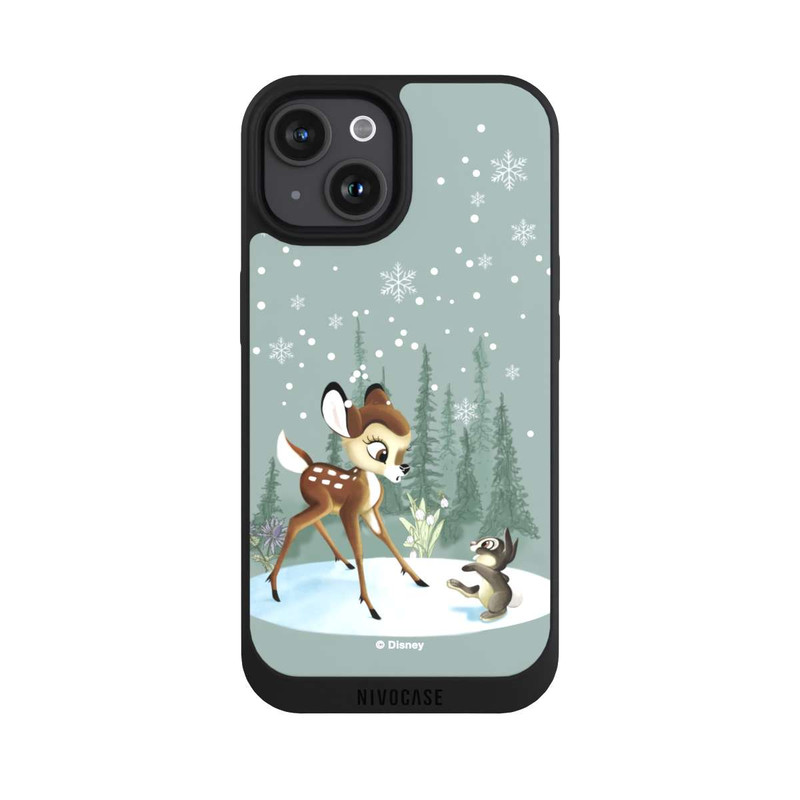 iPhone 15 NIVOpure Bambi et Panpan Monde Hivernal