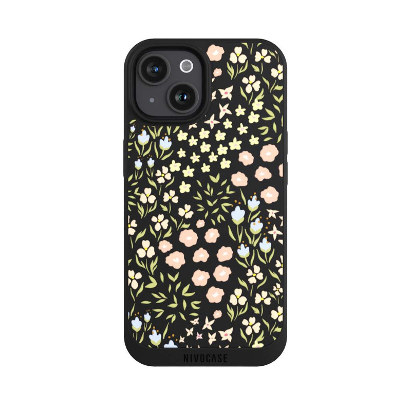 iPhone 15 NIVOpure Summer Flowers Pattern Pastel Colors Transparent