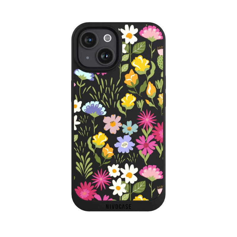 iPhone 15 NIVOpure Bunte Sommerblumen Transparent