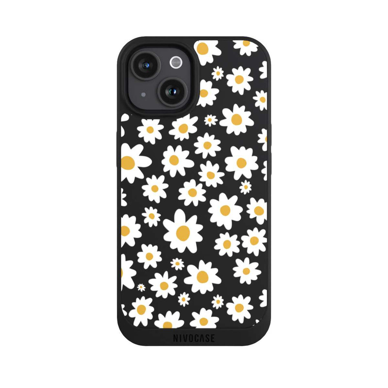 iPhone 15 NIVOpure Daisy Flower Seamless Pattern Transparent