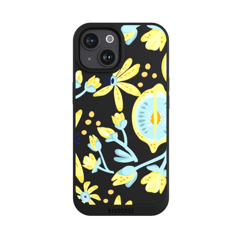 iPhone 15 NIVOpure Lemon Summer Pattern Transparent Yellow