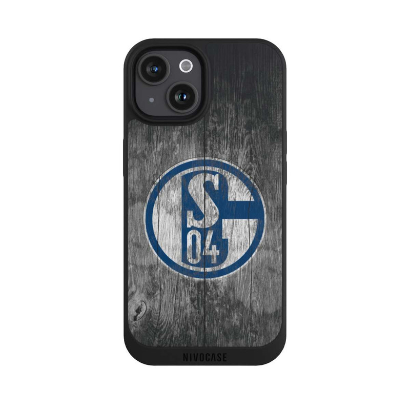 iPhone 15 NIVOpure Schalke 04 Holz Look