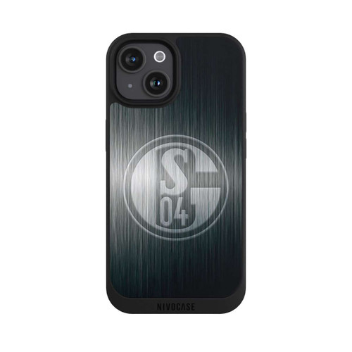Apple iPhone 15 NIVOpure Schalke 04 Metall Look
