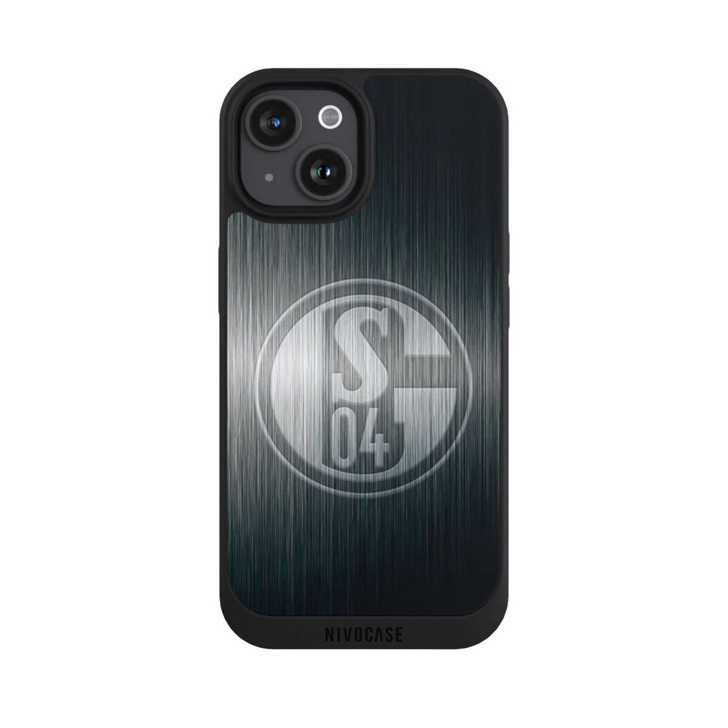 iPhone 15 NIVOpure Schalke 04 Metall Look