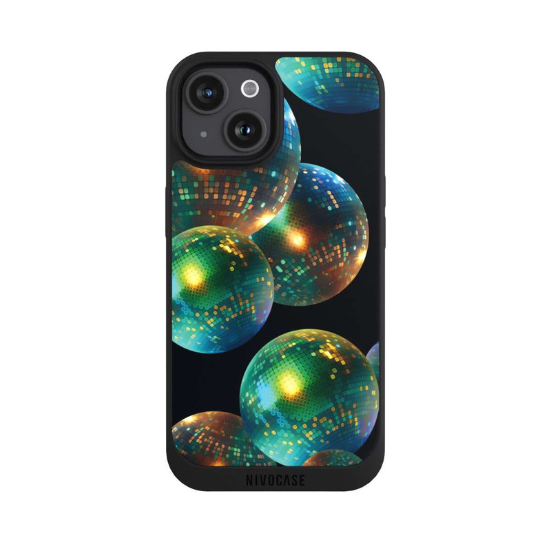 iPhone 15 NIVOpure Discokugel Dekoration Schwarz mit KI