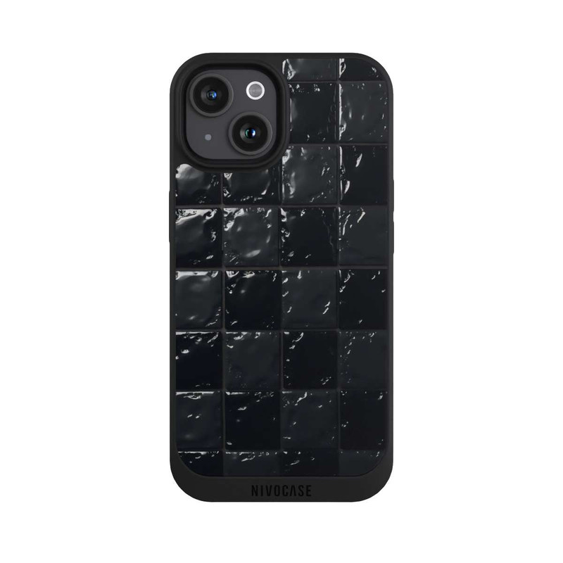 iPhone 15 NIVOpure Black Tile Pattern look with AI