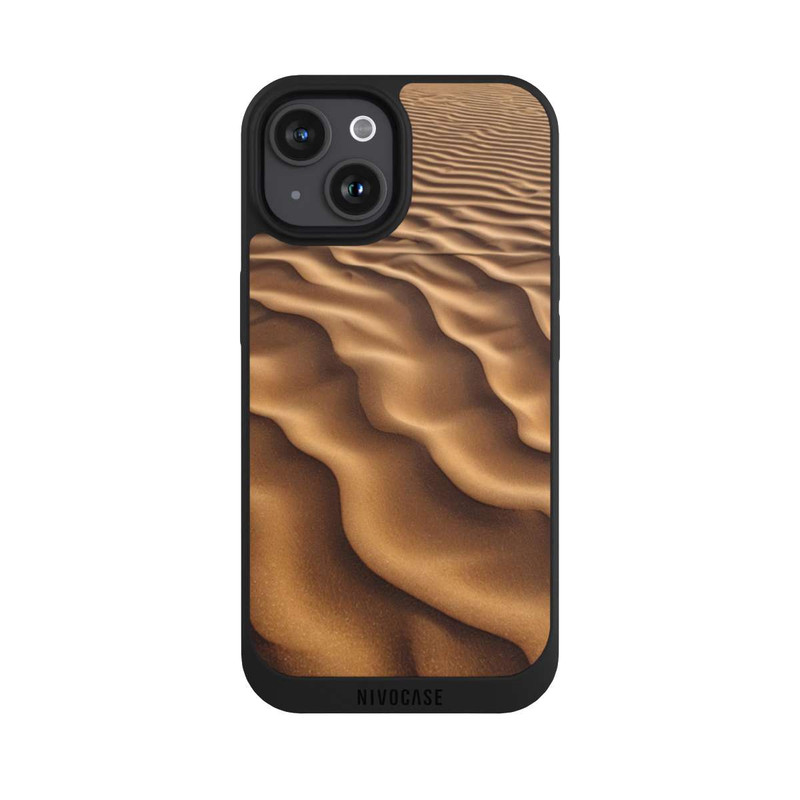 iPhone 15 NIVOpure Sandstruktur Senfgelb mit KI