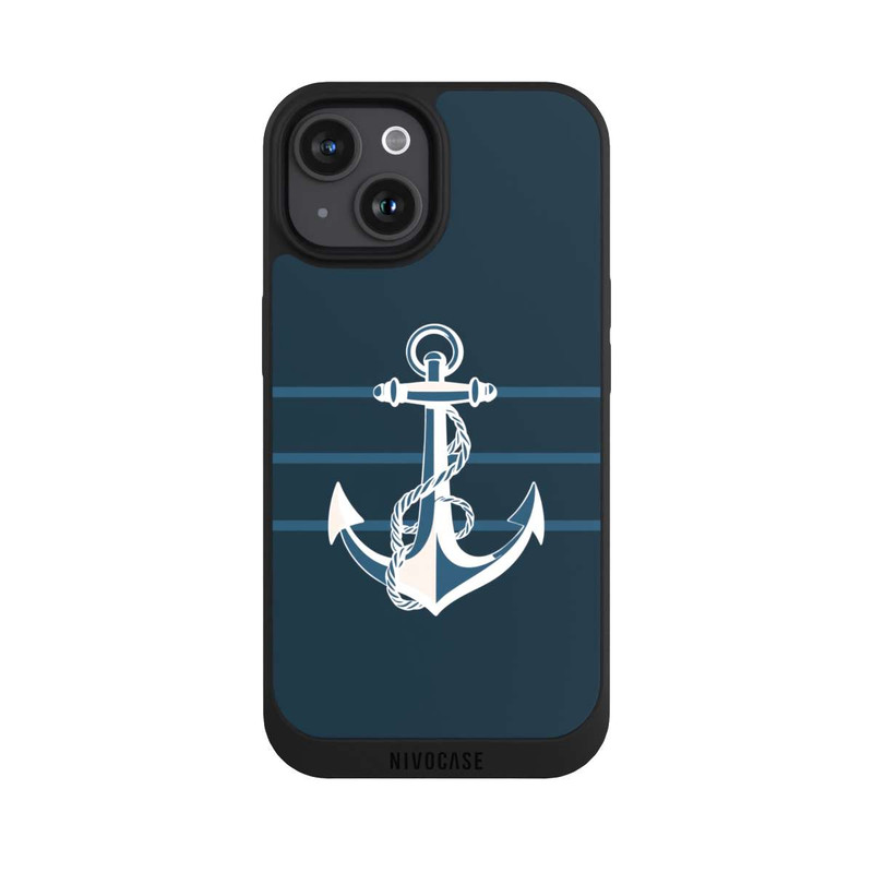 iPhone 15 NIVOpure Anchor Line Blue with AI