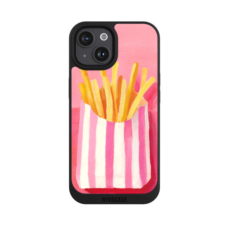iPhone 15 NIVOpure Retro Pommes Pink Watercolor