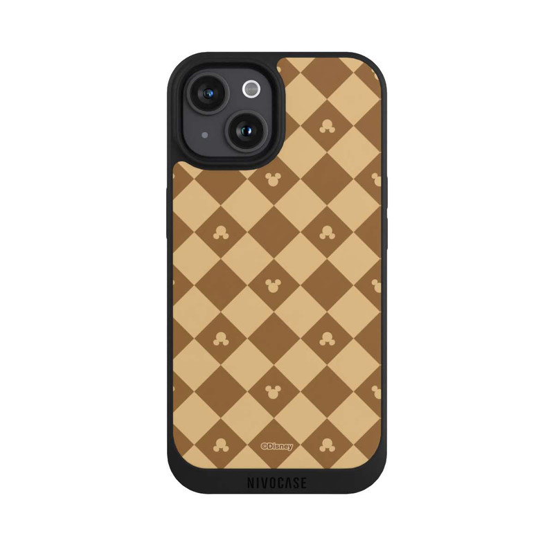 iPhone 15 NIVOpure Mickey Pattern Beige Brown