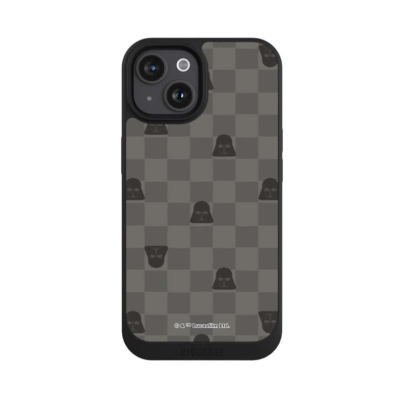 iPhone 15 NIVOpure Darth Vader Schachbrettmuster Schwarz