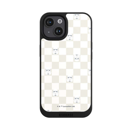 Apple iPhone 15 NIVOpure Stormtrooper Checked Pattern Beige