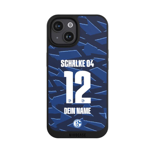 Apple iPhone 15 NIVOpure Schalke 04 Trikot Personalisierbar 25-26
