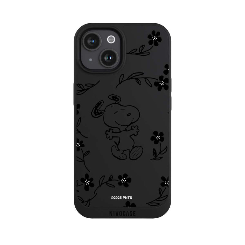iPhone 15 NIVOpure Snoopy und Flowers Transparent