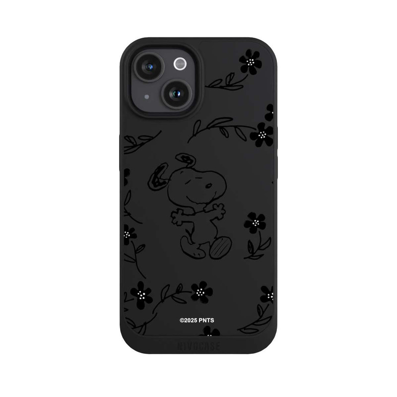 iPhone 15 NIVOpure Snoopy und Flowers Transparent