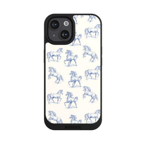 Apple iPhone 15 NIVOpure Horses Pattern Toile de Jouy mit KI