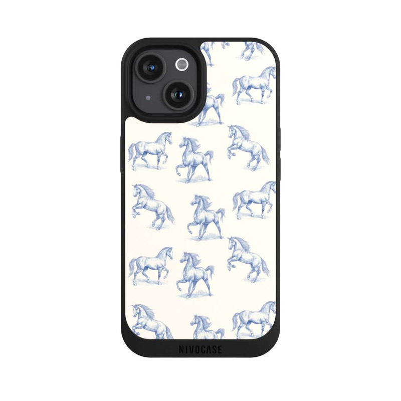 iPhone 15 NIVOpure Horses Pattern Toile de Jouy with AI