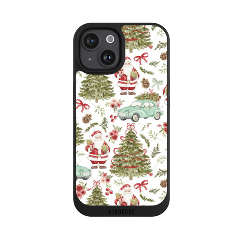 Apple iPhone 15 NIVOpure Weihnachtsfreude Vintage Muster 