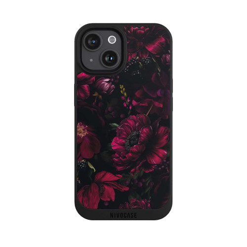 Apple iPhone 15 NIVOpure Dunkle Rote Blumen Liebe