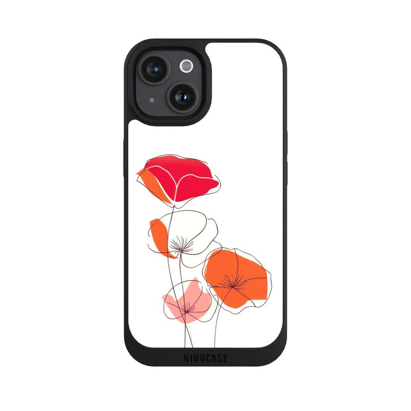 iPhone 15 NIVOpure Poppies Line Art