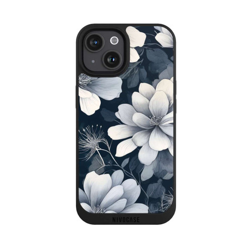 Apple iPhone 15 NIVOpure Negative Flower Blue White with AI