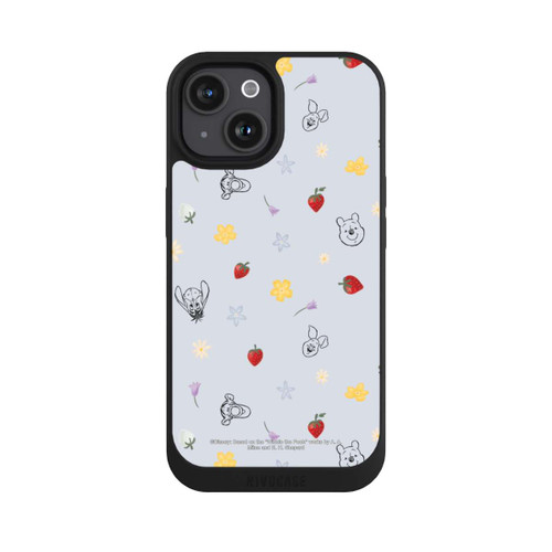 Apple iPhone 15 NIVOpure Winnie the Pooh and Friends Strawberry Pattern Blue