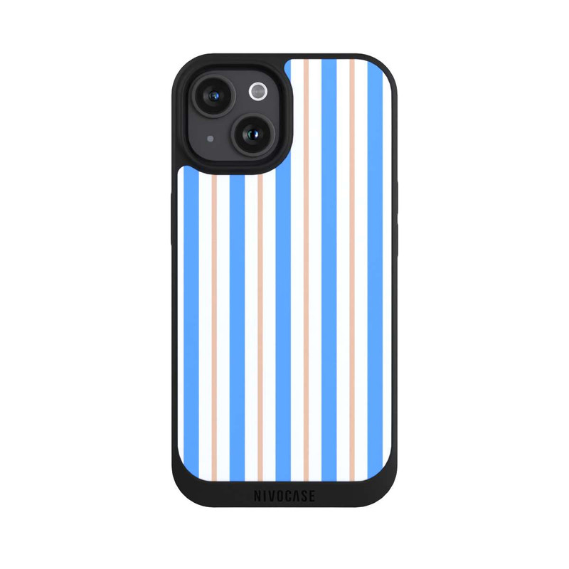 iPhone 15 NIVOpure Stripes Blue Beige