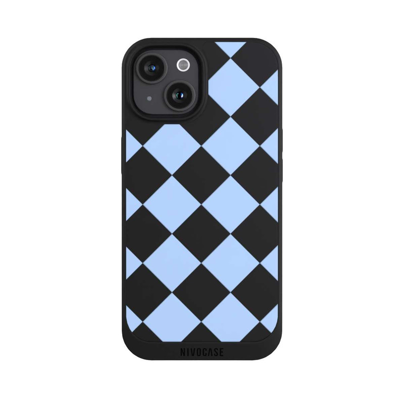 iPhone 15 NIVOpure Raute Babyblau ohne Hintergrund