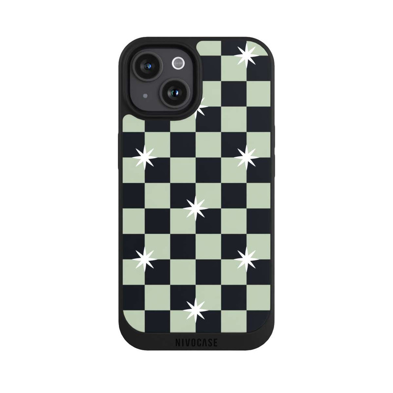 iPhone 15 NIVOpure Schachbrett Sterne