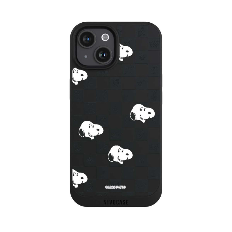 iPhone 15 NIVOpure Snoopy Checked Pattern
