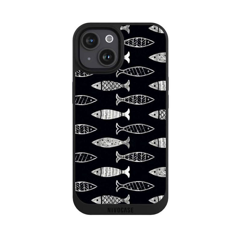 iPhone 15 NIVOpure Black Fishy Theme