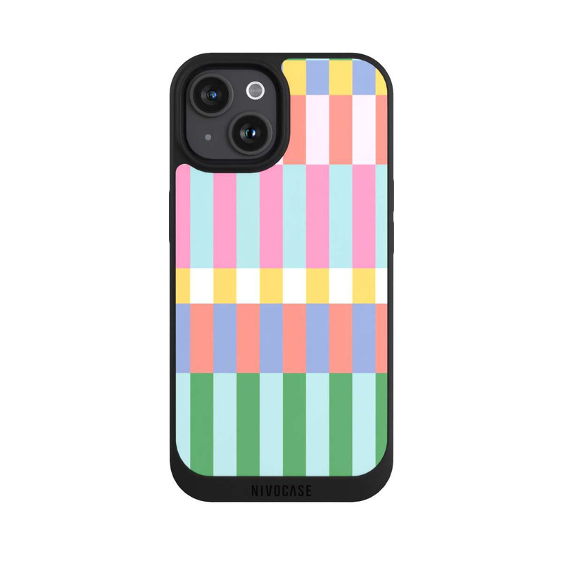 iPhone 15 NIVOpure Checked Theme Pastel