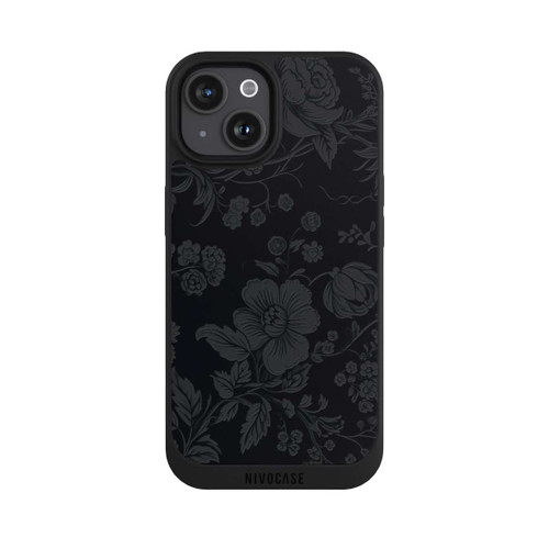 Apple iPhone 15 NIVOpure Dunkle Blumen Vintageoptik