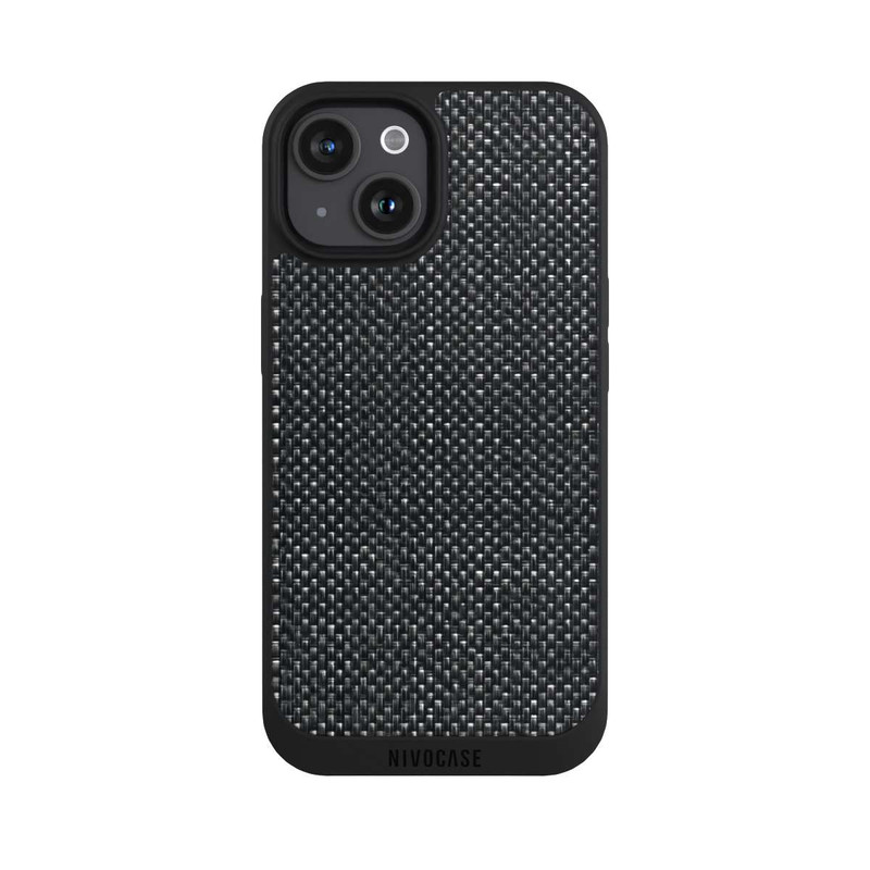 iPhone 15 NIVOpure Abstract Black Fabric